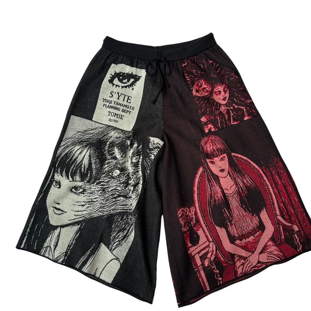 Yohji Yamamoto Tomie Junji Ito Hameauze Jacquard Culottes Pants knit